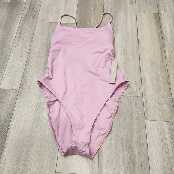Everlane swimsuit women's S lilac mauve one piece The String swimwear summer new - Picture 3 of 8